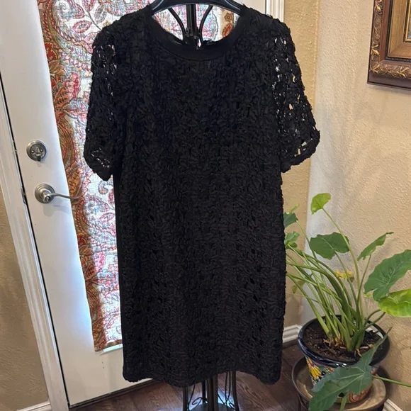 Adrienne Vittadini Dresses | Adrienne Vittadini Black Textured Dress | Color: Black | Size: Xl | Yr1121's Closet Adrienne Vittadini Dresses | Adrienne Vittadini Black Textured Dress | Color: Black | Size: Xl | Yr1121's Closet